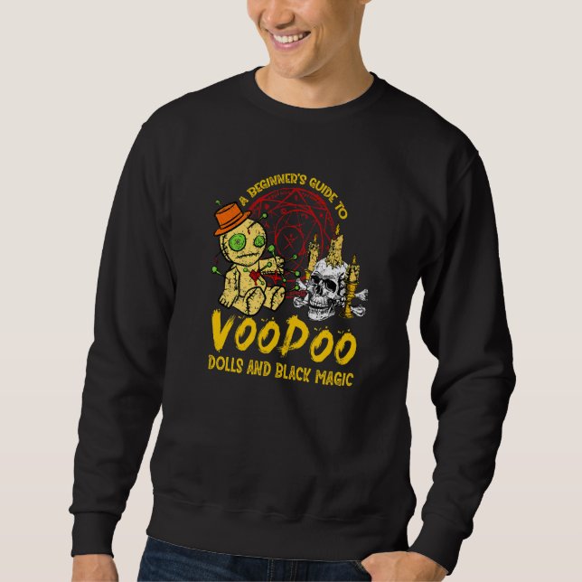 Cute Voodoo Teddy Bear Dolls Scary Acupuncture Cre Sweatshirt (Front)