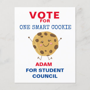Cute Vote for Class President: smart cookie  Flyer