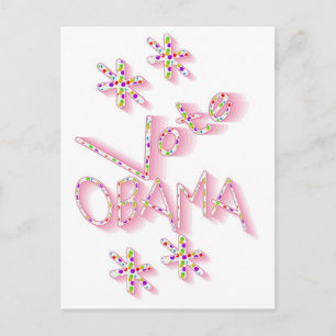 Cute Vote Obama Political Postcard