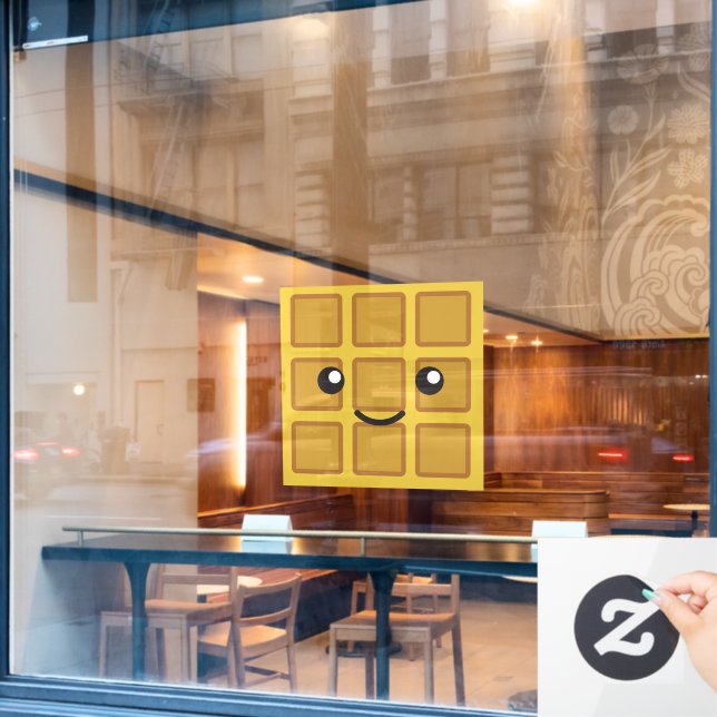 Cute Waffle Glass  (Cafe Window)