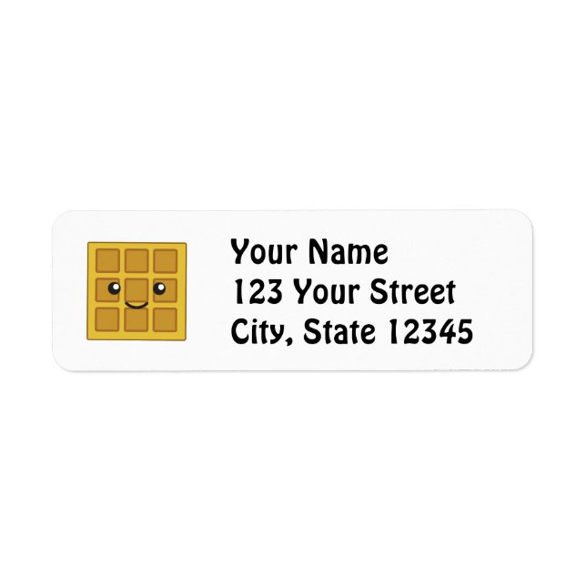 Cute Waffle Return Address Label (Front)