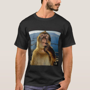 Cute Wait Goated Thinking Monkey Meme T-Shirt