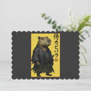 Cute Waiting Capybara Japanese Aesthetic Kawaii An Invitation
