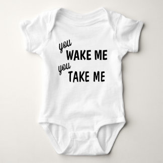 Cute WAKE ME, TAKE ME Baby Jersey Bodysuit