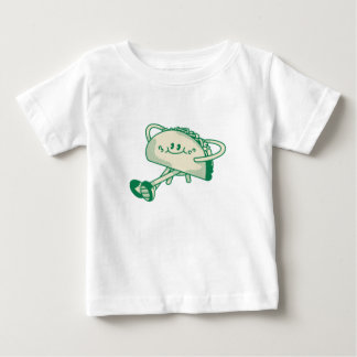 Cute Walking Green Taco Mascot Character Baby T-Shirt