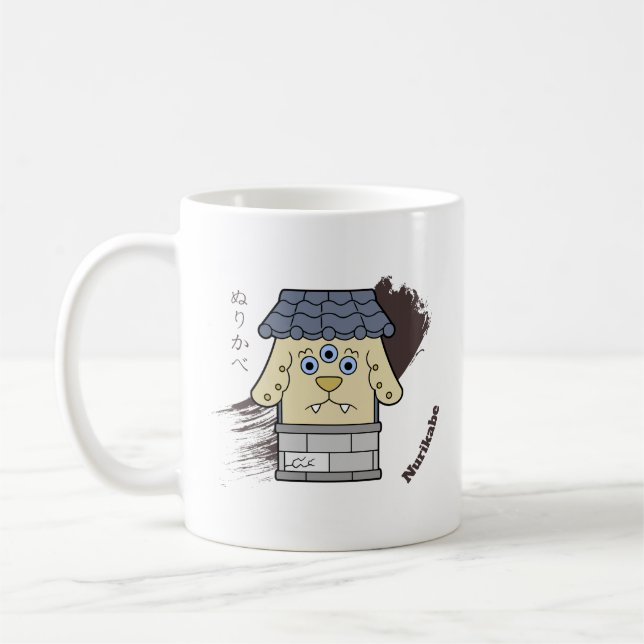 Cute Wall Monster Nurikabe- Fun Yokai Coffee Mug (Left)