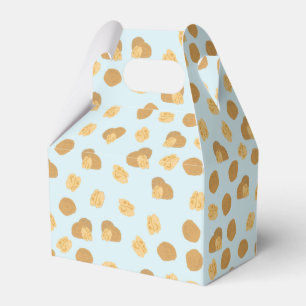 Cute Walnuts Nut Pattern Pastel Blue Favour Box