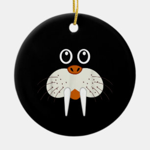 Cute Walrus Animal Costume Funny Halloween Ceramic Ornament