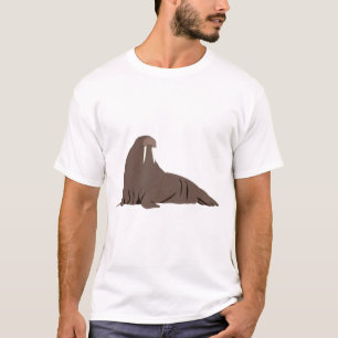 Cute Walrus Illustration T-Shirt