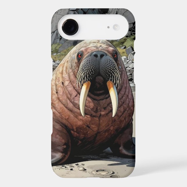 Cute Walrus on a Sandy Beach  (Back)