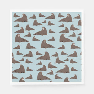 Cute Walrus Pattern Napkin