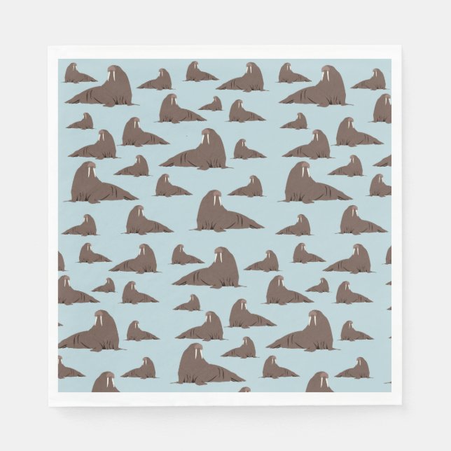 Cute Walrus Pattern  Napkin (Front)