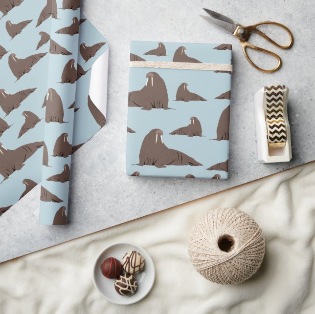 Cute Walrus Pattern  Wrapping Paper (Crafts)