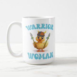 Cute Warrior Woman Viking Chicken Coffee Mug