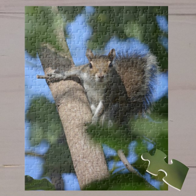 Cute Watchful Squirrel in a Tree photography Jigsaw Puzzle (Creator Uploaded)