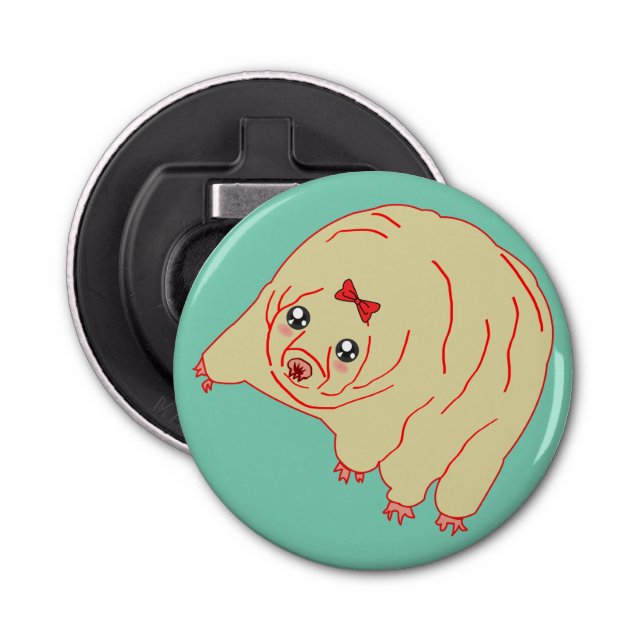 Cute Water Bear Tardigrade Anime Bottle Opener (Front)