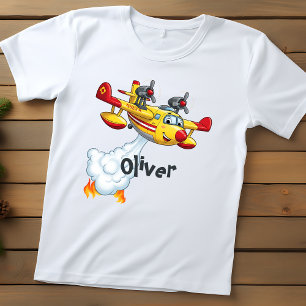 Cute Water Bomber Aircraft - Fireplane Baby T-Shirt