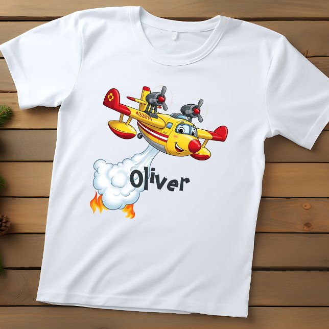 Cute Water Bomber Aircraft - Fireplane Baby T-Shirt (Creator Uploaded)