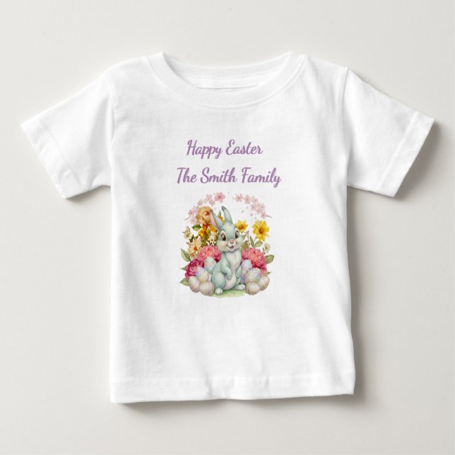 Cute Water Color Easter Baby T-Shirt (Front)