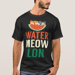 Cute Water Meow Leon Melon With Cats Melon Growers T-Shirt