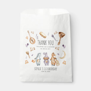 Cute Watercolor African Animals Birthday Thank You Favour Bag