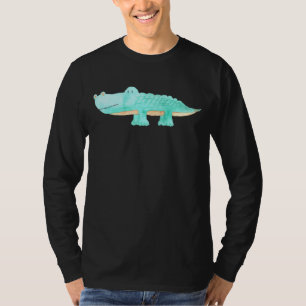 Cute Watercolor Alligator Unique Animal Art T-Shirt
