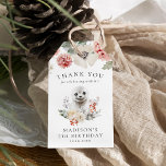 Cute Watercolor Arctic Seal Birthday Party Gift Tags<br><div class="desc">Cute, arctic-themed birthday gift tags featuring a watercolor illustration of an arctic seal pup surrounded by winter white flowers, red holly berries, and lush green leaves. Personalise the arctic seal birthday favour gift tags with your thank you message, the child's name and age, and date. The back of the winter...</div>