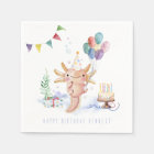 Cute Watercolor Axolotl Birthday Party
