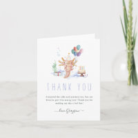 Cute Watercolor Axolotl Thank You Photo