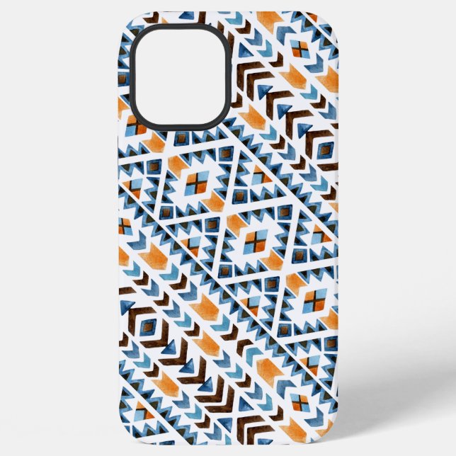Cute watercolor aztec pattern iPhone case (Back)