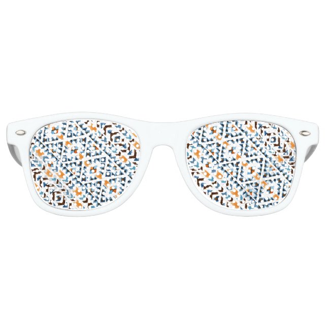 Cute watercolor aztec pattern retro sunglasses (Front)