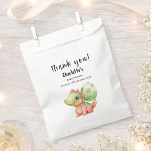 Cute Watercolor Baby Dinosaur Baby Shower Favour Bag