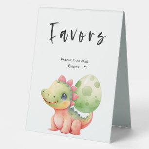Cute Watercolor Baby Dinosaur Baby Shower Favours