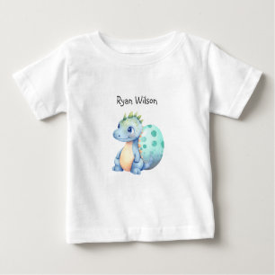 Cute Watercolor Baby Dinosaur  Baby T-Shirt