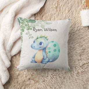 Cute Watercolor Baby Dinosaur Cushion