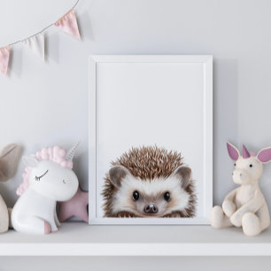 Cute Watercolor Baby Hedgehog Nursery Decor