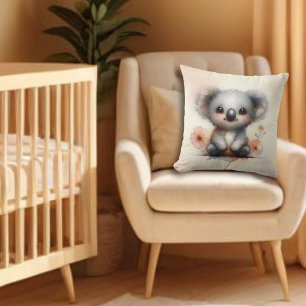 Cute Watercolor Baby Koala Cushion