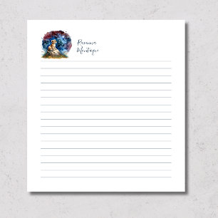 Cute Watercolor Baby Lion Name Nursery Lined Notepad
