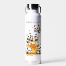 Cute Watercolor Baby Pandas & Honey Jar Stainless