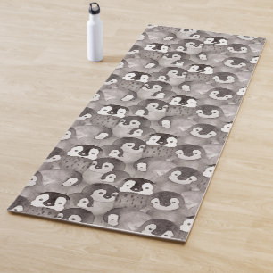 Cute Watercolor Baby Penguin  Yoga Mat