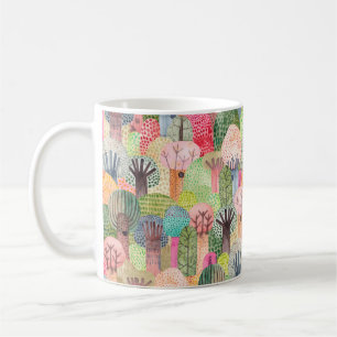 Cute watercolor background. Childish forest seamle Coffee Mug