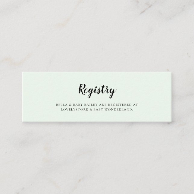 Cute watercolor bears Baby shower registry card (Front)