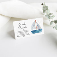 Cute Watercolor Boat Nautical Baby Shower 