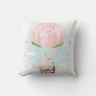 Cute Watercolor Bunny Cushion