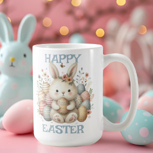 Cute watercolor Bunny Easter  Coffee Mug