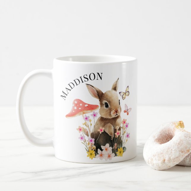 Cute Watercolor Bunny Mug (With Donut)
