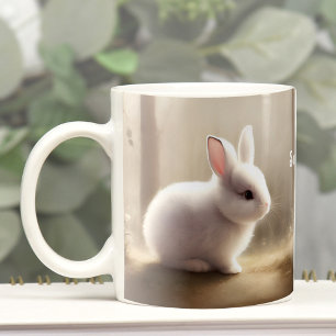 Cute Watercolor Bunny Personalised Coffee Mug
