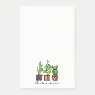 Cute Watercolor Cactus In Pots Post-it Notes