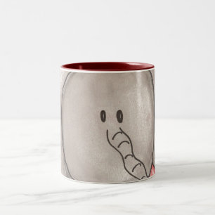 Cute Watercolor Cartoon Elephant Coffee Cup