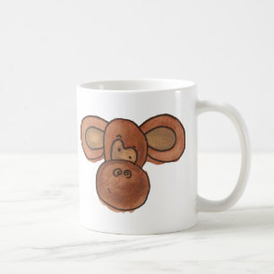 Cute Watercolor Cartoon Monkey Coffee Mug
